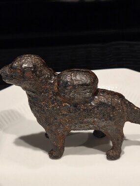 AC Williams Rescue St. Bernard Cast Iron Still Bank 5 Inches